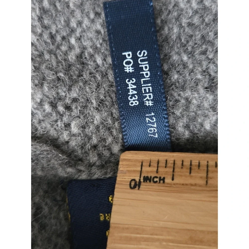 Vintage RALPH LAUREN RUGBY 100% WOOL‎ Knit Sweater SUEDE ELBOW Patch Mens Large
